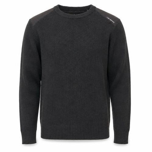 Jack & Jones Mens Black Crew Neck Ribbed Knit Jumper Size M