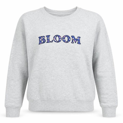 Marks and Spencer Women Grey Marl Cotton Bloom Sweatshirt Size 10