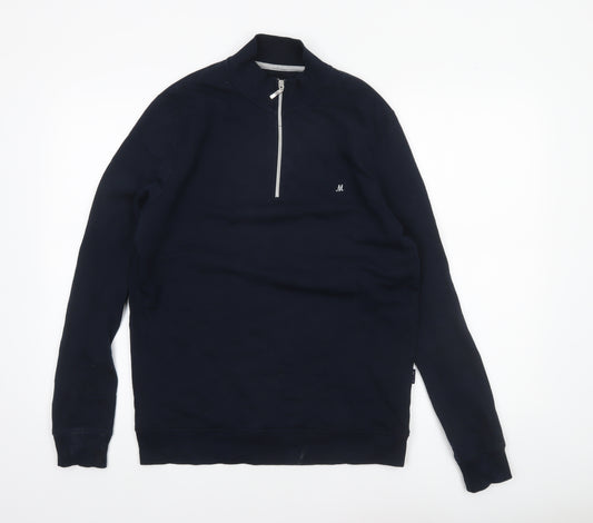 Mineral Men Blue 1/2 Zip High Neck Long Sleeve Sweatshirt M