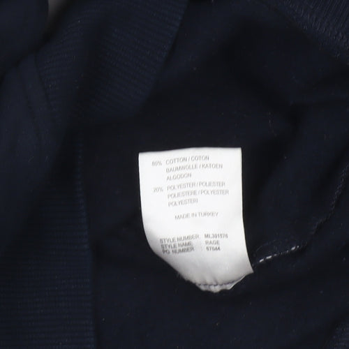 Mineral Men Blue 1/2 Zip High Neck Long Sleeve Sweatshirt M