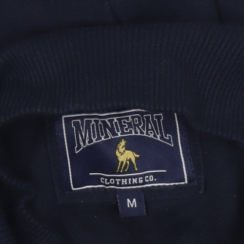 Mineral Men Blue 1/2 Zip High Neck Long Sleeve Sweatshirt M