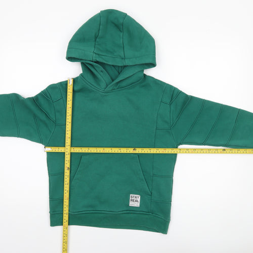 Haykids Club Boys Green Pullover Hoodie 9 Years Cotton Blend Casual