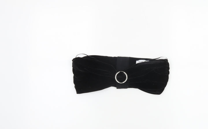 Gilli Black Velvet Strapless Cropped Women's Top M Party Style