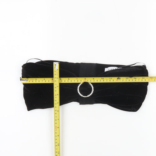 Gilli Black Velvet Strapless Cropped Women's Top M Party Style