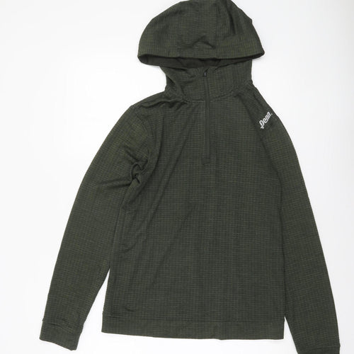 Penn Men's Green 1/2 Zip Lightweight Sports Hoodie Size S