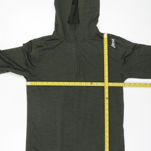 Penn Men's Green 1/2 Zip Lightweight Sports Hoodie Size S