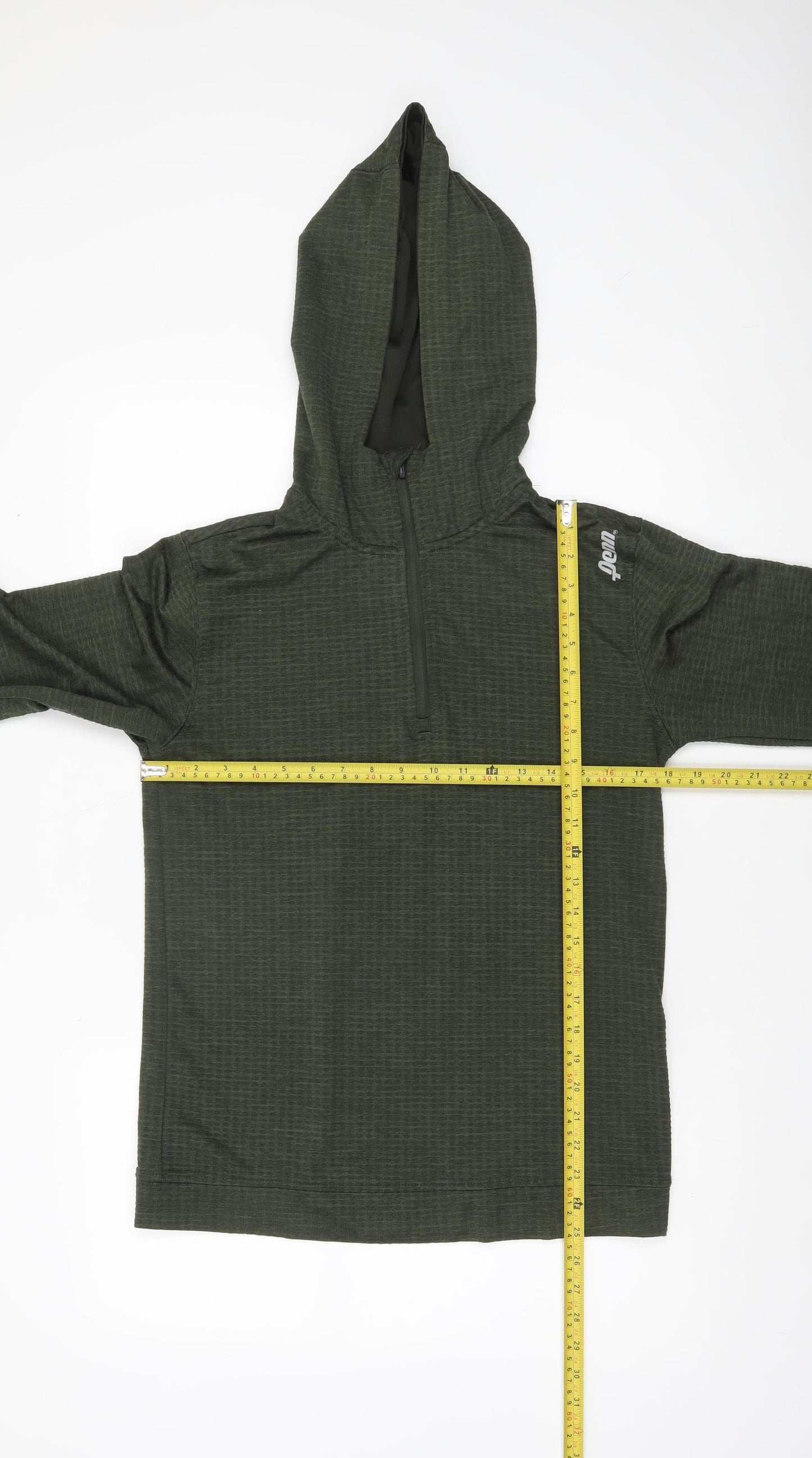 Penn Men's Green 1/2 Zip Lightweight Sports Hoodie Size S