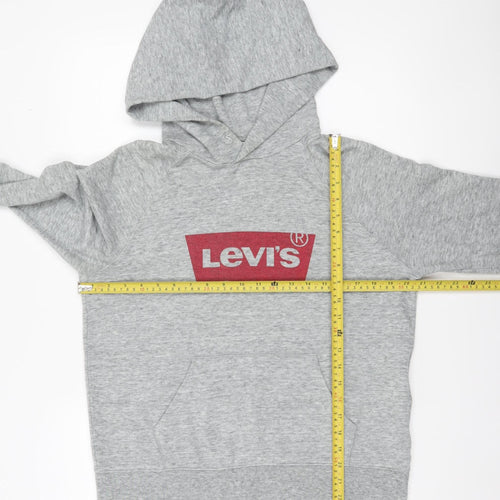 Levi's Womens Grey Logo Pullover Hoodie Size M Cotton Blend
