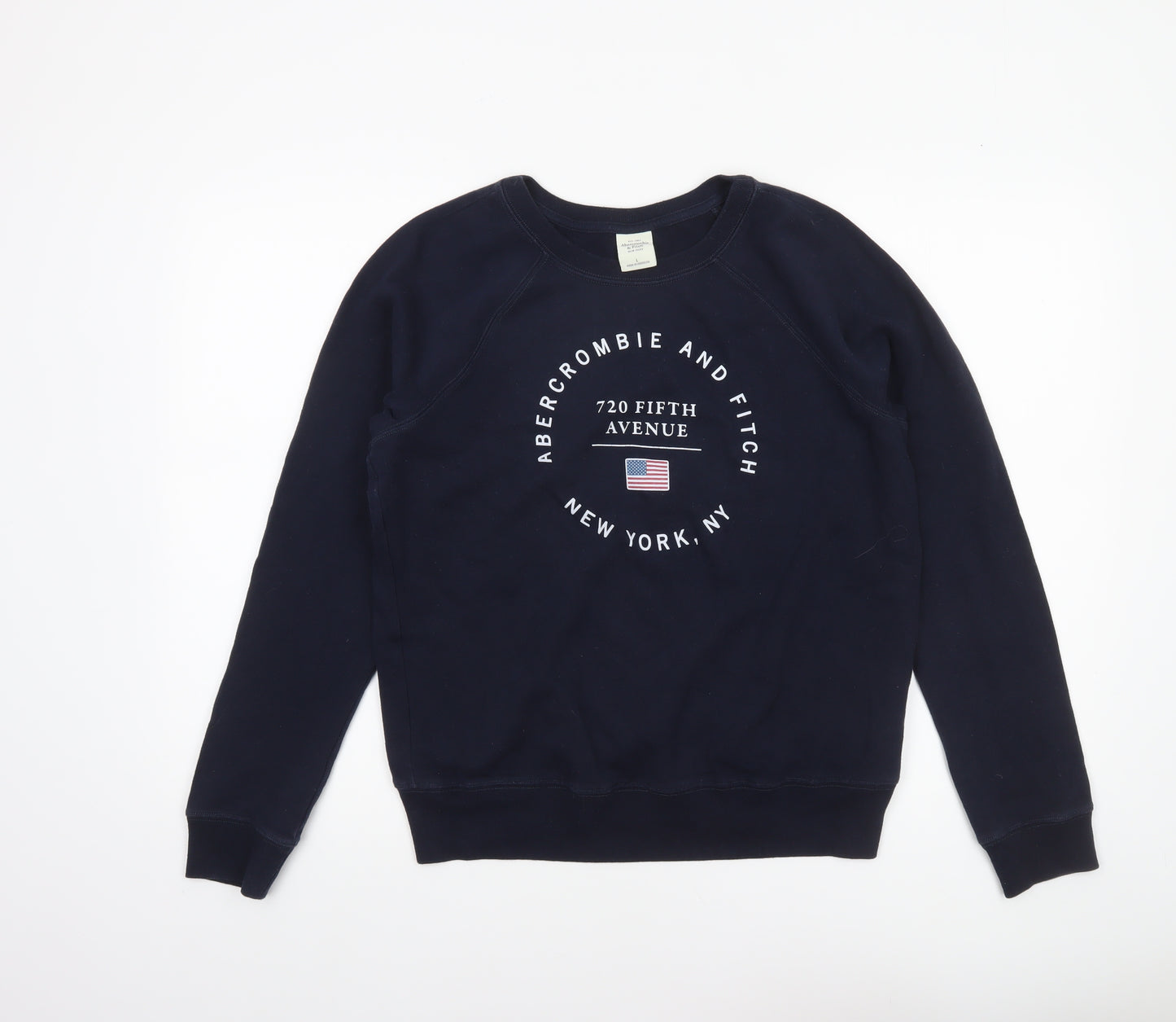 Abercrombie & Fitch Women’s Navy Blue Pullover Sweatshirt L