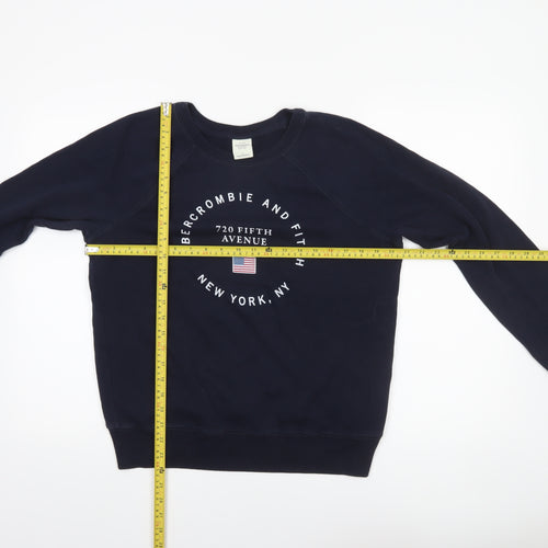 Abercrombie & Fitch Women’s Navy Blue Pullover Sweatshirt L