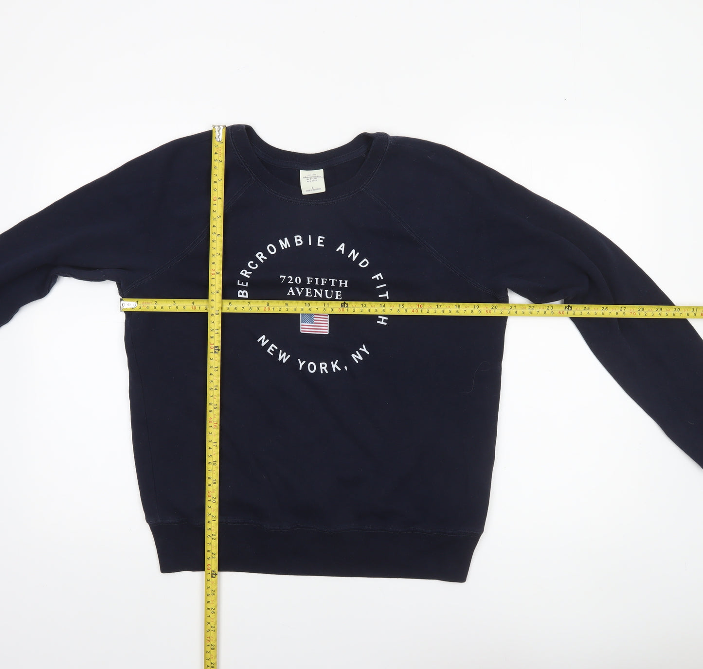 Abercrombie & Fitch Women’s Navy Blue Pullover Sweatshirt L