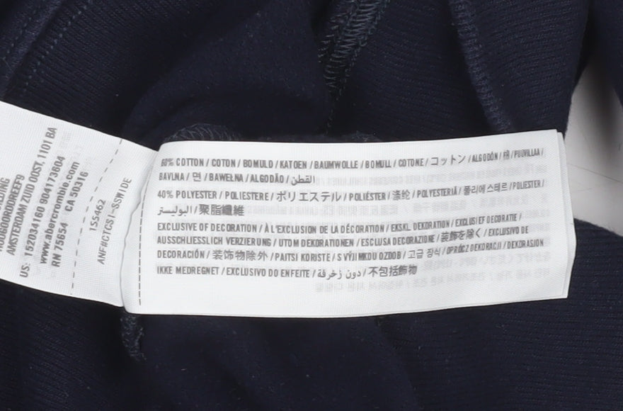 Abercrombie & Fitch Women’s Navy Blue Pullover Sweatshirt L