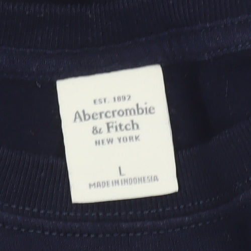 Abercrombie & Fitch Women’s Navy Blue Pullover Sweatshirt L