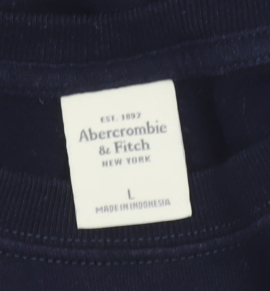 Abercrombie & Fitch Women’s Navy Blue Pullover Sweatshirt L