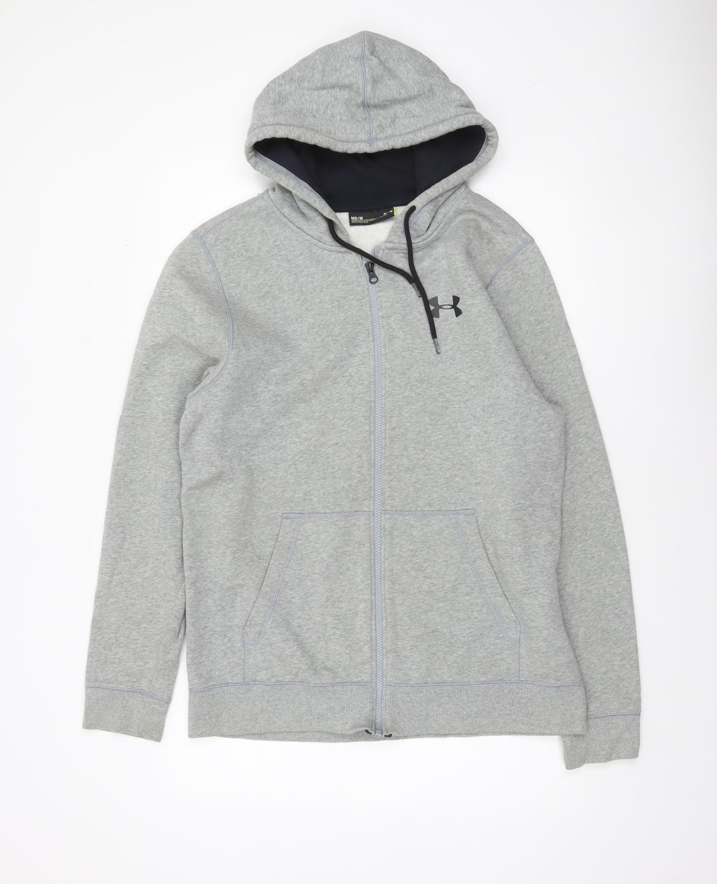 Under Armour Men's Grey Full Zip Hoodie Size M Fleece Sportswear