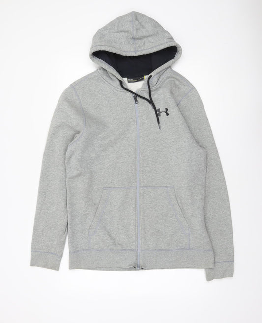 Under Armour Men's Grey Full Zip Hoodie Size M Fleece Sportswear