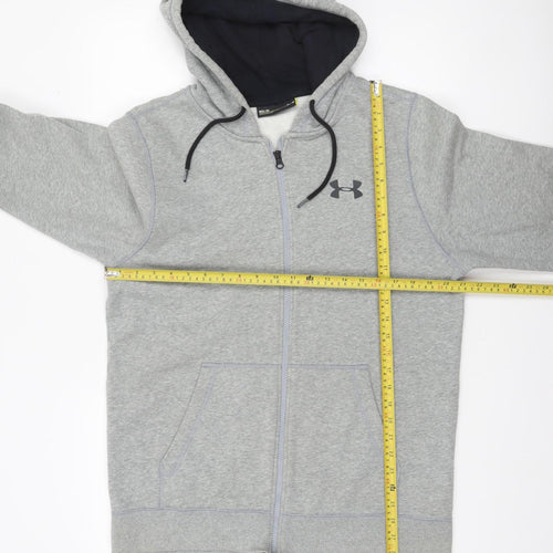 Under Armour Men's Grey Full Zip Hoodie Size M Fleece Sportswear