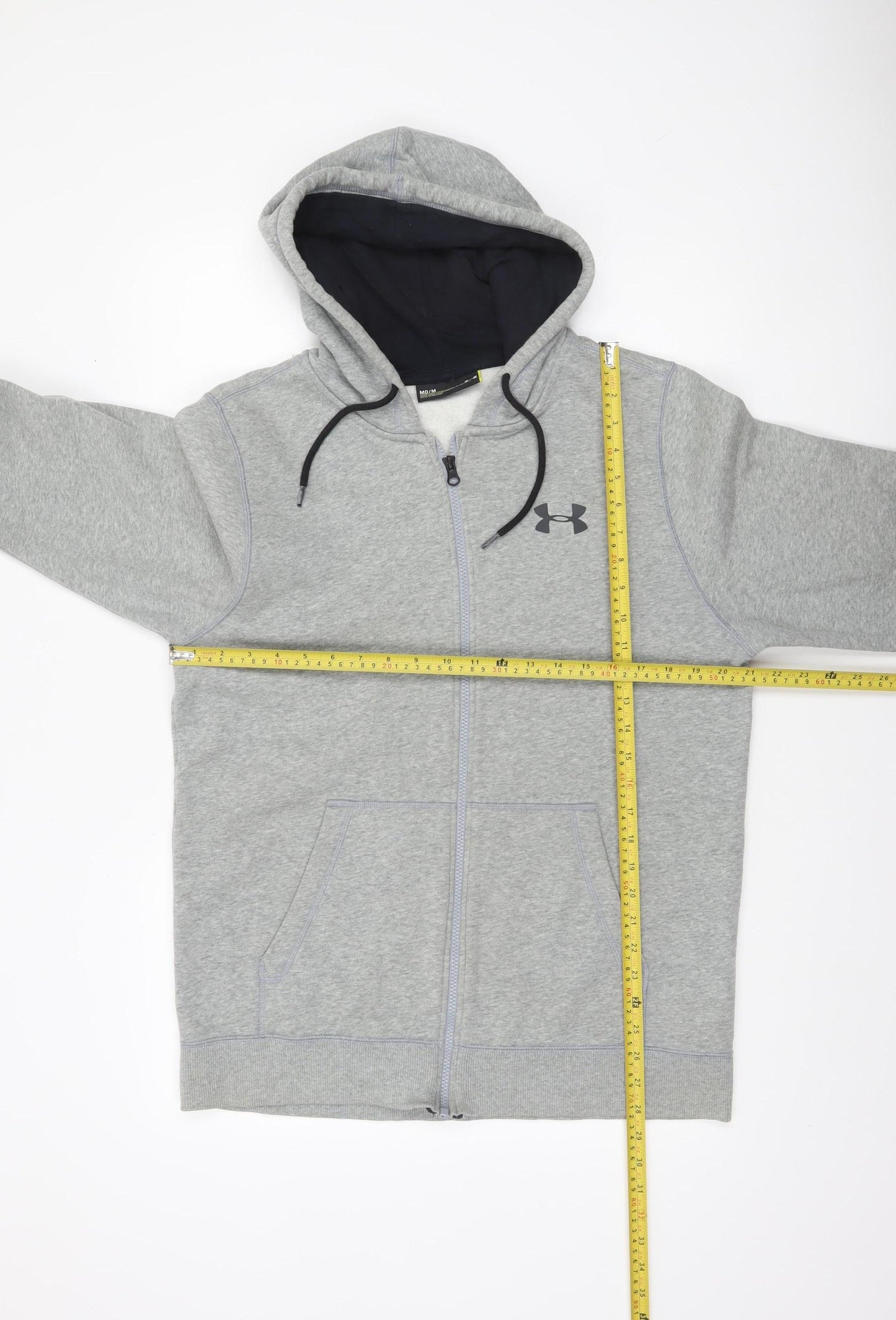 Under Armour Men's Grey Full Zip Hoodie Size M Fleece Sportswear