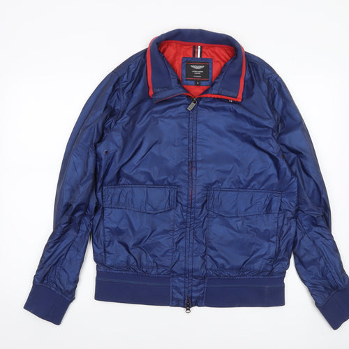 Hackett Aston Martin Racing Men's Blue Bomber Jacket Size M