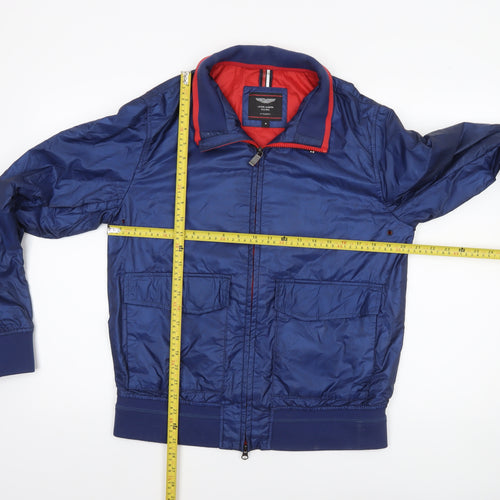 Hackett Aston Martin Racing Men's Blue Bomber Jacket Size M