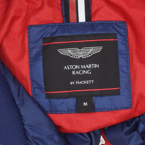 Hackett Aston Martin Racing Men's Blue Bomber Jacket Size M
