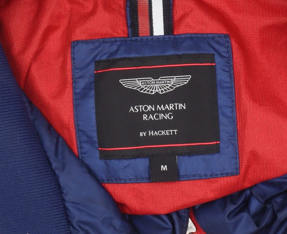 Hackett Aston Martin Racing Men's Blue Bomber Jacket Size M