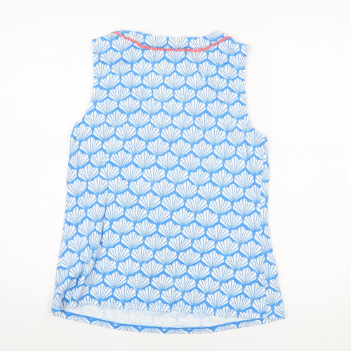 Boden Women’s Blue Cotton Sleeveless V-Neck Tank Top UK 12