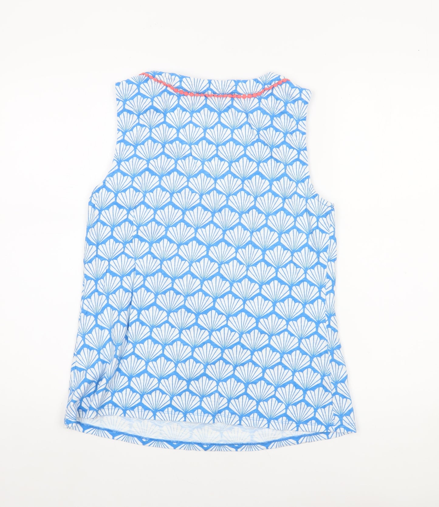 Boden Women’s Blue Cotton Sleeveless V-Neck Tank Top UK 12