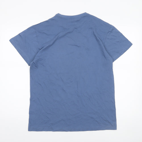 Cedar Wood State Men's Blue Graphic Oakland Hawks T-Shirt Size M