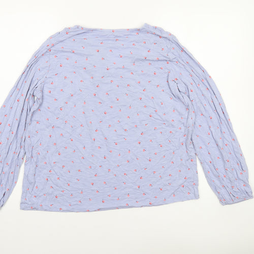 Marks and Spencer Women Blue Floral Tunic Blouse Size 16
