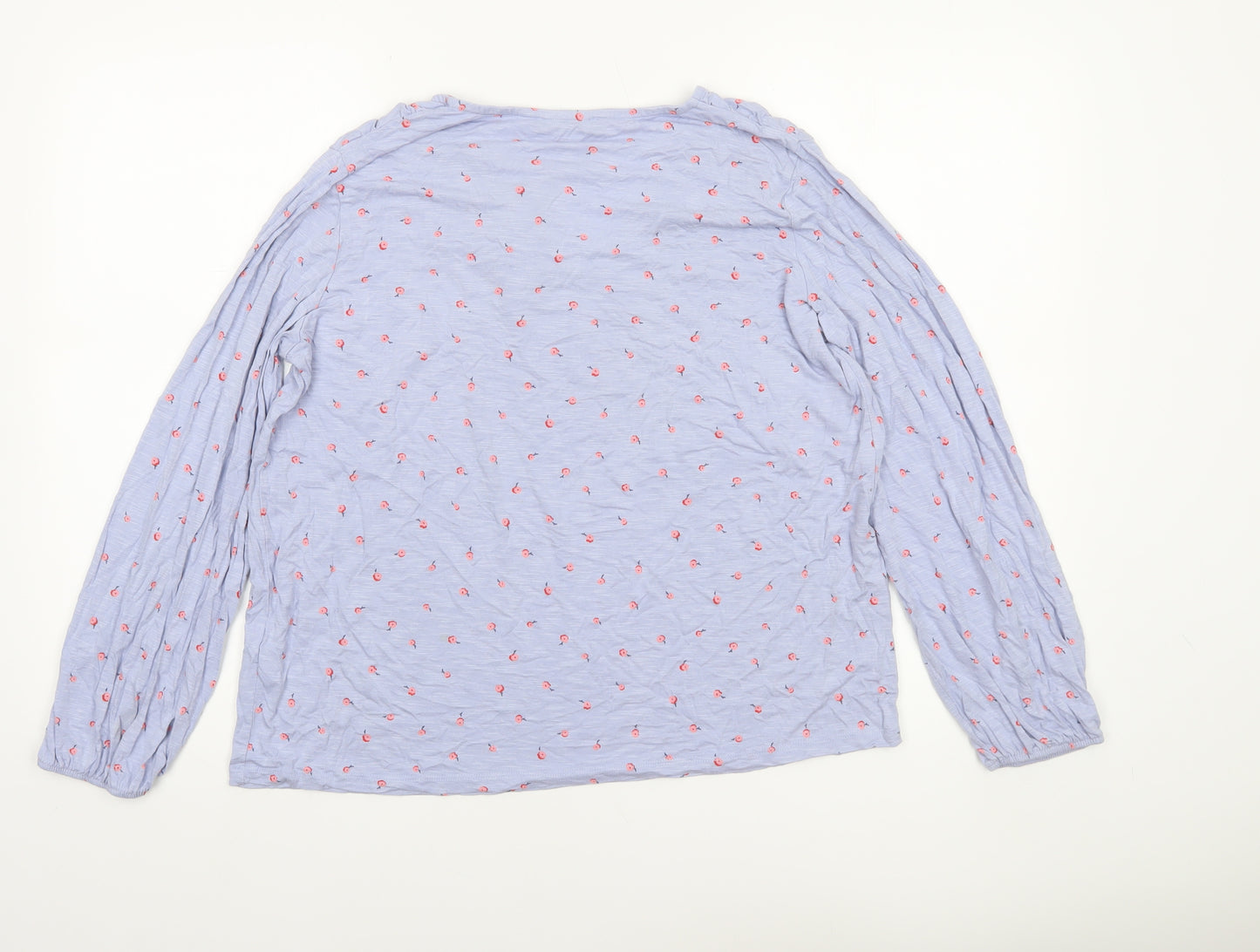 Marks and Spencer Women Blue Floral Tunic Blouse Size 16