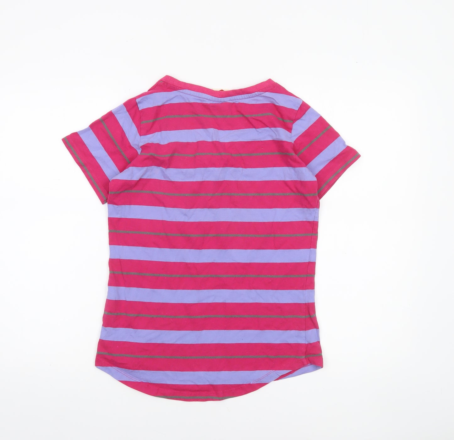 Lee Cooper Womens Multicoloured Striped V-Neck T-Shirt Size 12