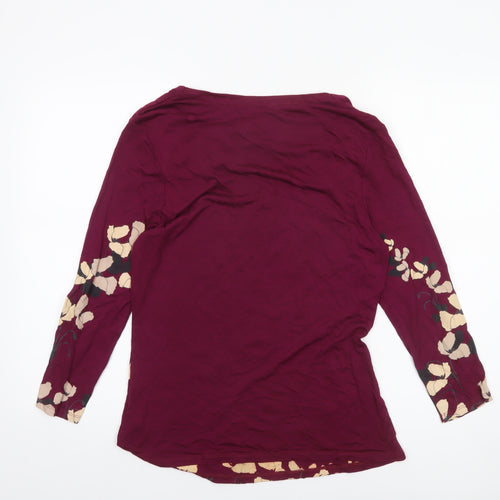 RJR John Rocha Womens Red Floral Tunic Blouse Size 12 Viscose