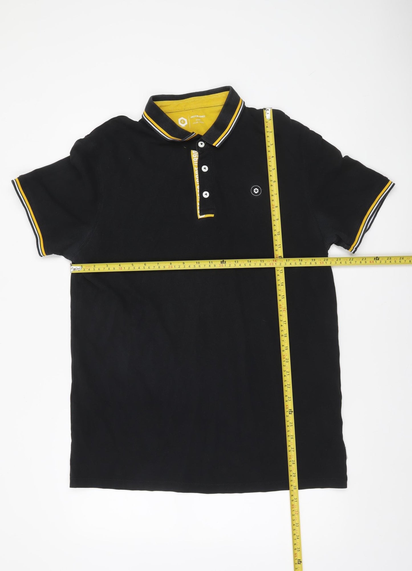 Jack & Jones Men's Black XL Polo Shirt Cotton Casual Top