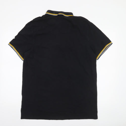 Jack & Jones Men's Black XL Polo Shirt Cotton Casual Top