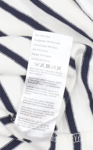 Joules Women’s Blue Striped Long Sleeve Cotton T-Shirt Size 8