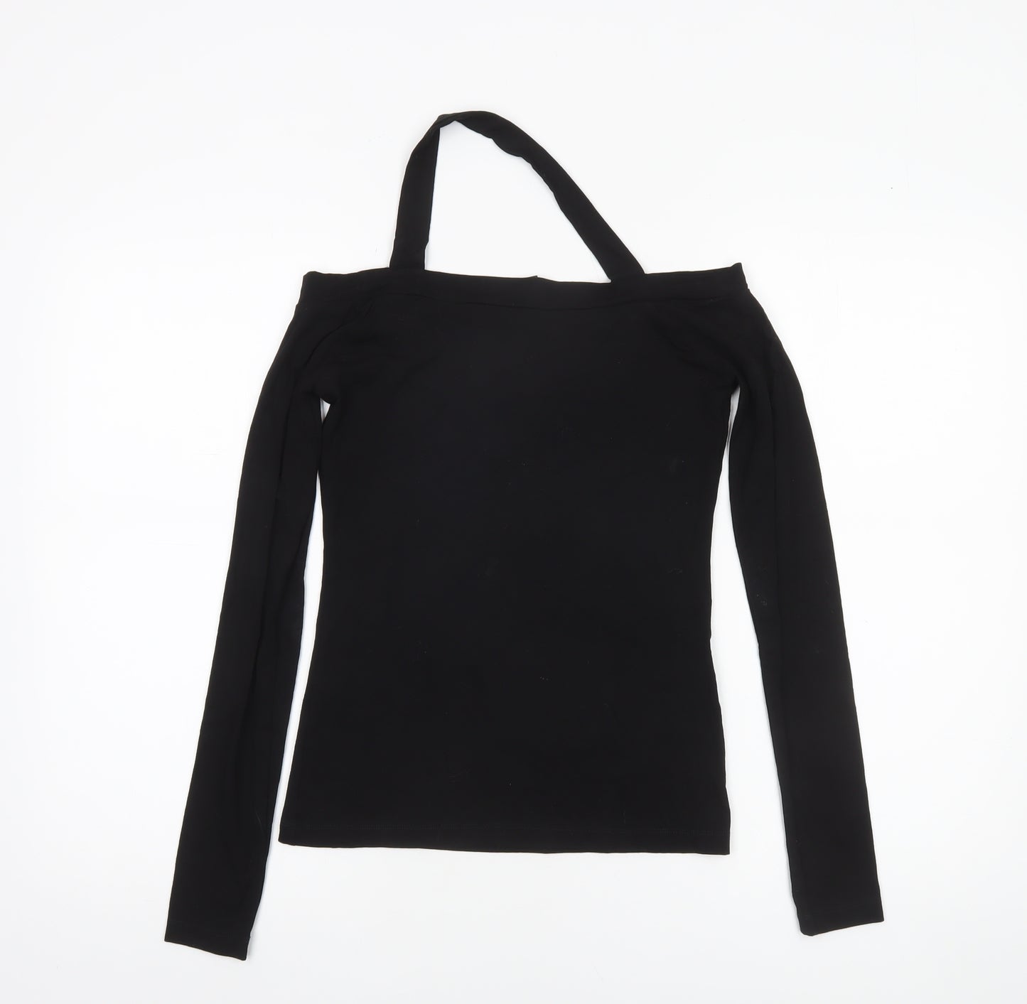 Baukjen Women’s Black One Shoulder Long Sleeve Jersey Top UK 6
