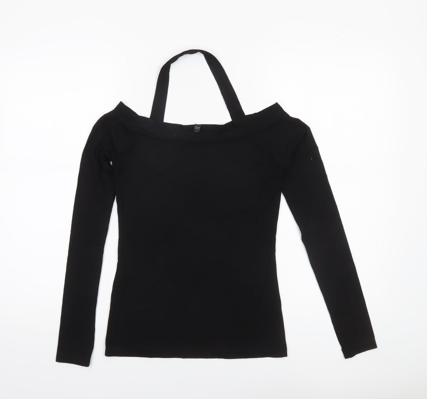 Baukjen Women’s Black One Shoulder Long Sleeve Jersey Top UK 6