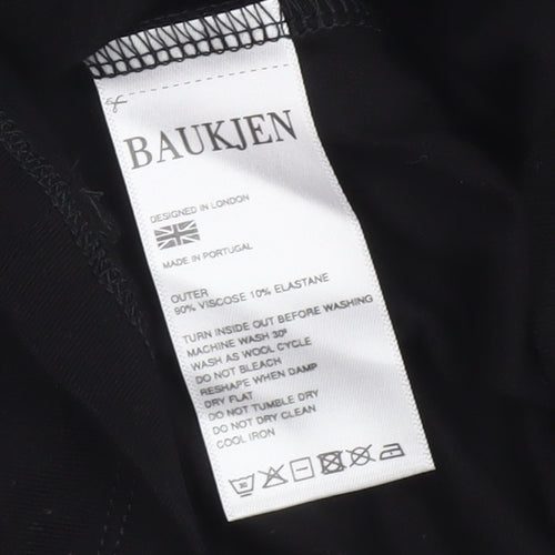 Baukjen Women’s Black One Shoulder Long Sleeve Jersey Top UK 6
