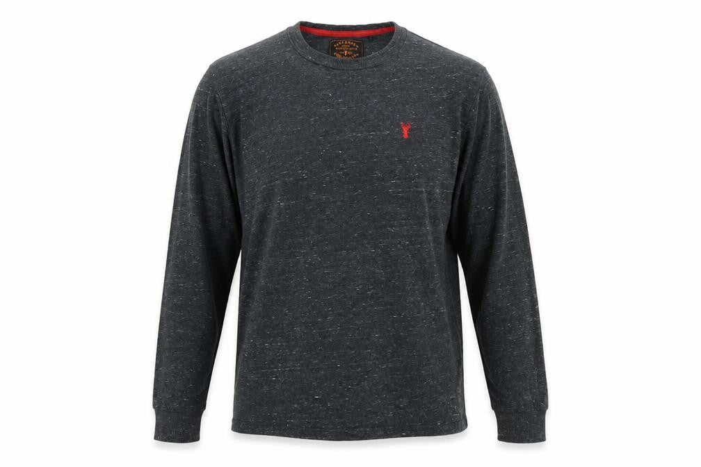 Front view of Next Men’s Grey Long Sleeve Crew Neck Cotton Blend Casual Top M