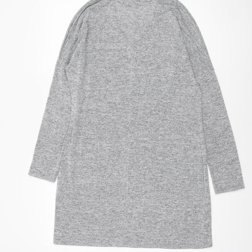 Voulez Vous Women's Grey Tunic Long Sleeve V-Neck Top M