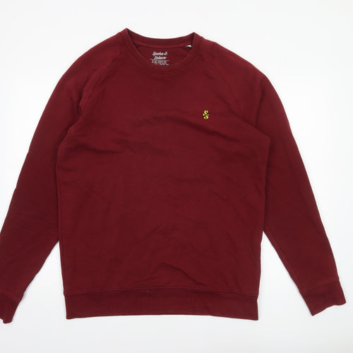 Spoke & Solace Men's Red Pullover Sweatshirt Size L Crew Neck