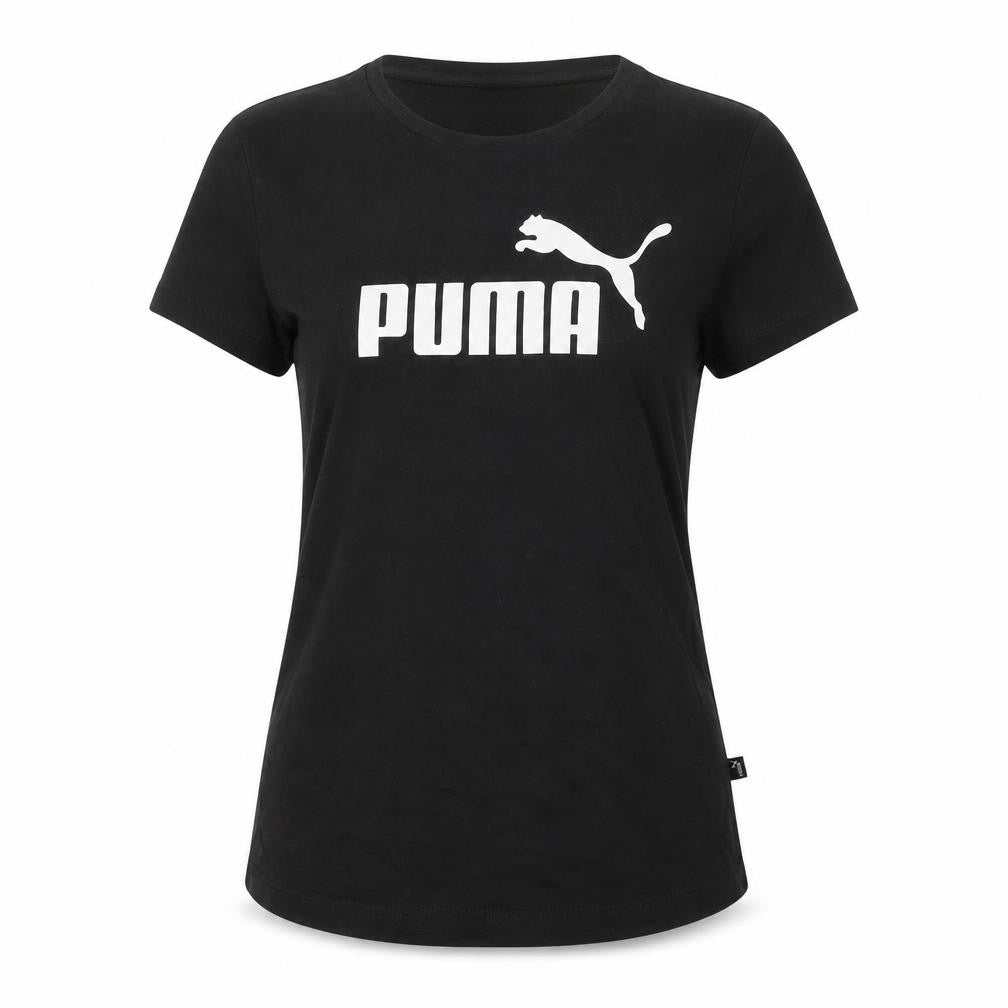 Puma Women Black Cotton Jersey T-Shirt Size 10