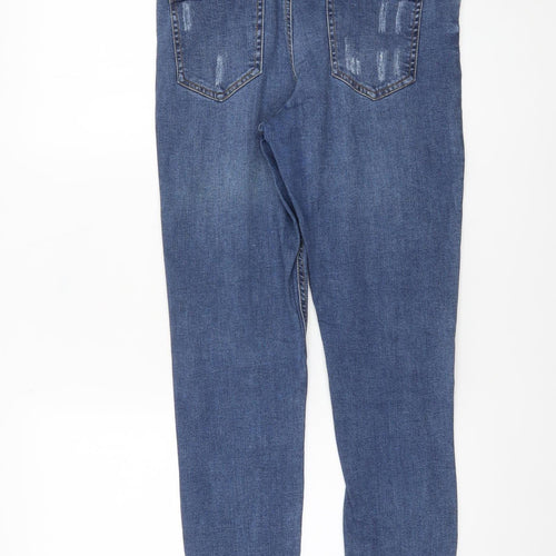 Denim Co. Womens Blue Distressed Skinny Jeans Size 12 UK