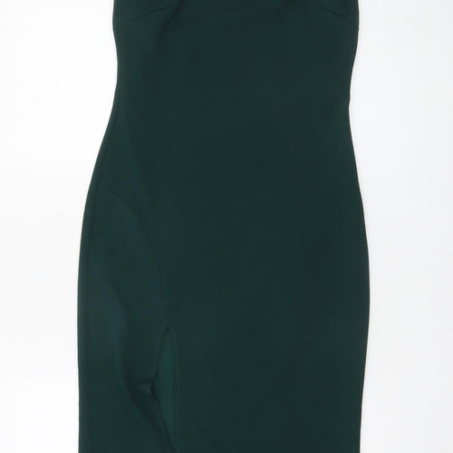 OhHello The Label Women’s Green One Shoulder Bodycon Midi Dress Size 10