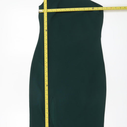 OhHello The Label Women’s Green One Shoulder Bodycon Midi Dress Size 10