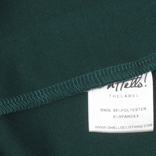 OhHello The Label Women’s Green One Shoulder Bodycon Midi Dress Size 10