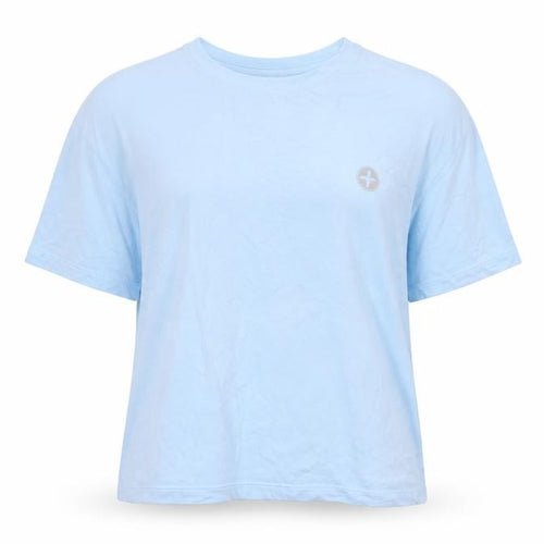 Gym+Coffee Women's Blue XS Basic Crew Neck Short Sleeve Jersey T-Shirt