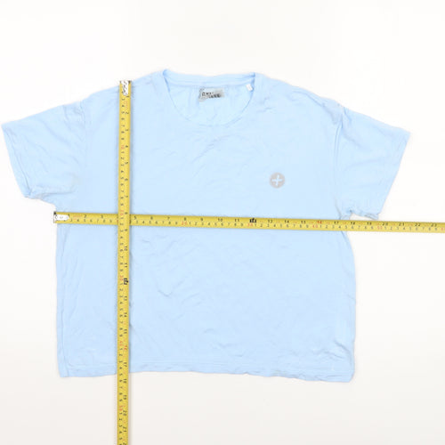 Gym+Coffee Women's Blue XS Basic Crew Neck Short Sleeve Jersey T-Shirt
