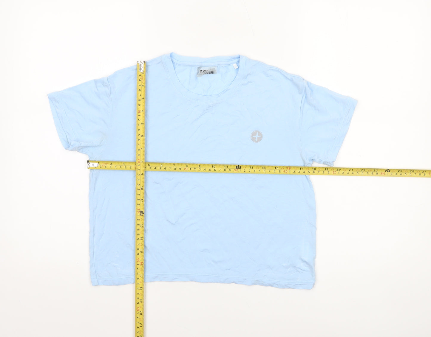Gym+Coffee Women's Blue XS Basic Crew Neck Short Sleeve Jersey T-Shirt